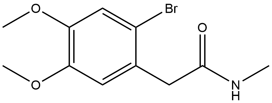 2-(2-bromo-4,5-dimethoxyphenyl)-n-methylacetamide 구조식 이미지