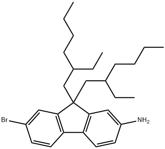 9H-Fluoren-2-amine, 7-bromo-9,9-bis(2-ethylhexyl)- Structure