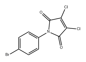 1H-Pyrrole-2,5-dione, 1-(4-bromophenyl)-3,4-dichloro- 구조식 이미지