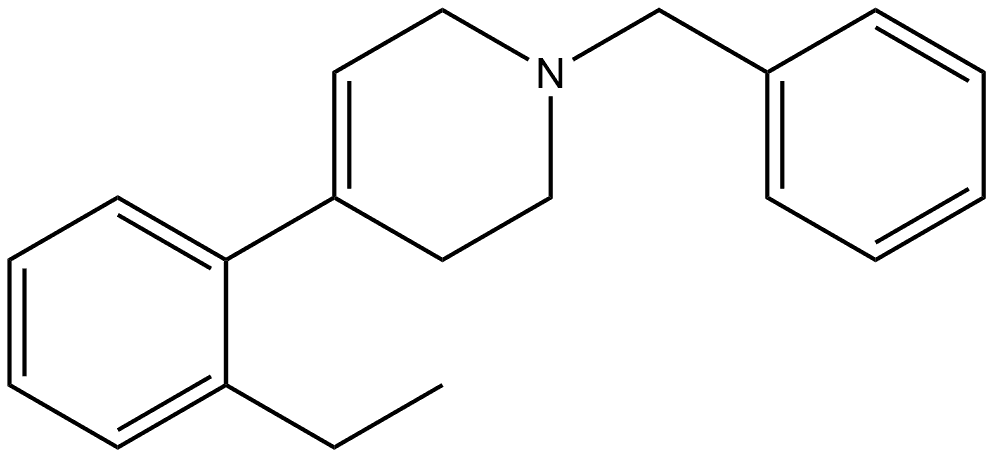 4-(2-Ethylphenyl)-1,2,3,6-tetrahydro-1-(phenylmethyl)pyridine Structure