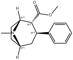 (1β,5β)-3β-Phenyl-8-methyl-8-azabicyclo[3.2.1]octane-2α-carboxylic acid methyl ester 구조식 이미지