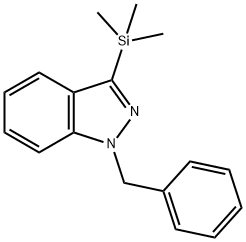 1H-Indazole, 1-(phenylmethyl)-3-(trimethylsilyl)- Structure