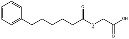 Glycine, N-(1-oxo-6-phenylhexyl)- Structure