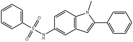 N-(1-Methyl-2-phenyl-1H-indol-5-yl)benzenesulfonamide Structure