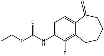 Carbamic acid, (1-fluoro-6,7,8,9-tetrahydro-5-oxo-5H-benzocyclohepten-2-yl)-, ethyl ester (9CI) Structure