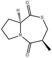 1H,5H-Pyrrolo[2,1-c][1,4]thiazepine-1,5-dione, hexahydro-4-methyl-, (4S-trans)- (9CI) Structure