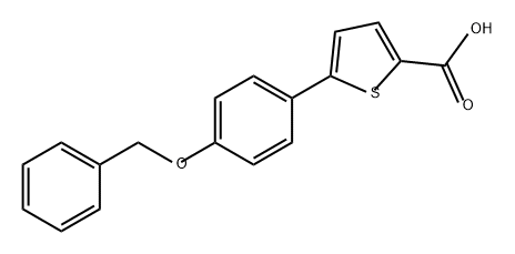 2-Thiophenecarboxylic acid, 5-[4-(phenylmethoxy)phenyl]- Structure