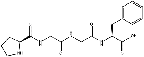 (S)-3-Phenyl-2-(2-(2-((S)-pyrrolidine-2-carboxamido)acetamido)acetamido)propanoic acid Structure