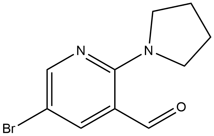 5-Bromo-2-(1-pyrrolidinyl)-3-pyridinecarboxaldehyde Structure
