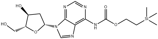 Adenosine, 2'-deoxy-N-[[2-(trimethylsilyl)ethoxy]carbonyl]- (9CI) Structure