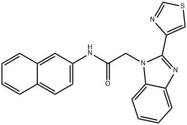 1H-Benzimidazole-1-acetamide, N-2-naphthalenyl-2-(4-thiazolyl)- Structure