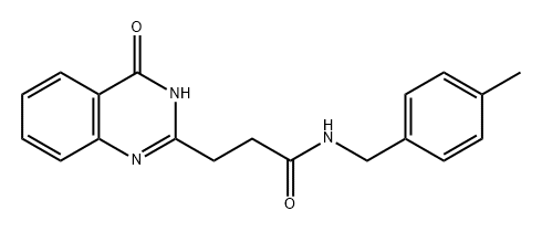 2-Quinazolinepropanamide, 3,4-dihydro-N-[(4-methylphenyl)methyl]-4-oxo- 구조식 이미지