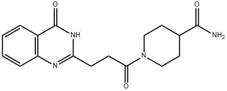 4-Piperidinecarboxamide, 1-[3-(3,4-dihydro-4-oxo-2-quinazolinyl)-1-oxopropyl]- Structure