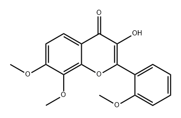 4H-1-Benzopyran-4-one, 3-hydroxy-7,8-dimethoxy-2-(2-methoxyphenyl)- Structure