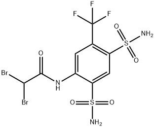 Acetamide, N-[2,4-bis(aminosulfonyl)-5-(trifluoromethyl)phenyl]-2,2-dibromo- Structure