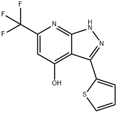 3-(2-Thienyl)-6-(trifluoromethyl)-1H-pyrazolo[3,4-b]pyridin-4-ol Structure