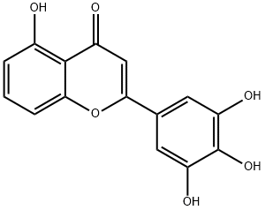 5-Hydroxy-2-(3,4,5-trihydroxyphenyl)-4H-chromen-4-one Structure