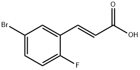 2-Propenoic acid, 3-(5-bromo-2-fluorophenyl)-, (2E)- Structure