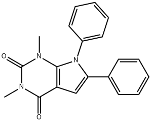 1H-Pyrrolo[2,3-d]pyrimidine-2,4(3H,7H)-dione, 1,3-dimethyl-6,7-diphenyl- Structure