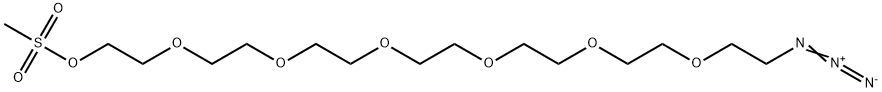 3,6,9,12,15,18-Hexaoxaeicosan-1-ol, 20-azido-, 1-methanesulfonate Structure