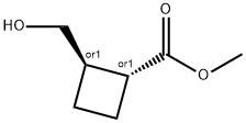 Cyclobutanecarboxylic acid, 2-(hydroxymethyl)-, methyl ester, (1R,2R)-rel- Structure