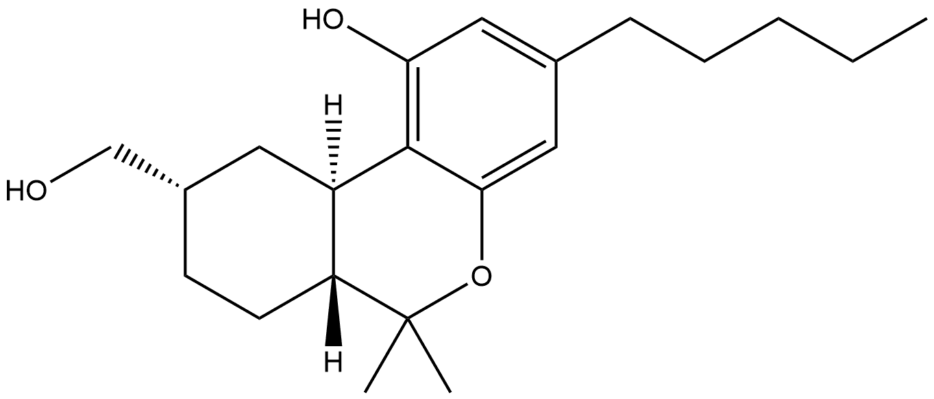 6H-Dibenzo[b,d]pyran-9-methanol, 6a,7,8,9,10,10a-hexahydro-1-hydroxy-6,6-dimethyl-3-pentyl-, [6aR-(6aα,9β,10aβ)]- (9CI) Structure