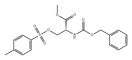 D-Serine, O-[(4-methylphenyl)sulfonyl]-N-[(phenylmethoxy)carbonyl]-, methyl ester Structure