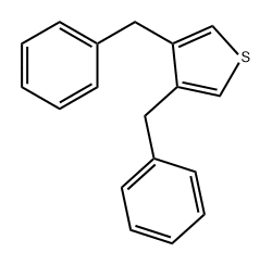 Thiophene, 3,4-bis(phenylmethyl)- Structure