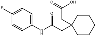Cyclohexaneacetic acid, 1-[2-[(4-fluorophenyl)amino]-2-oxoethyl]- 구조식 이미지