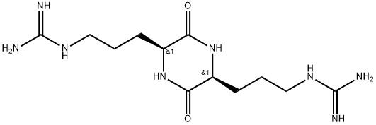Guanidine, N,N'''-[[(2S,5S)-3,6-dioxo-2,5-piperazinediyl]di-3,1-propanediyl]bis- 구조식 이미지