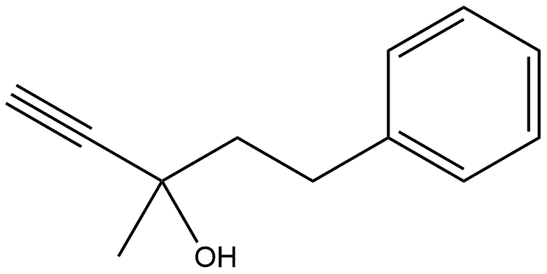 Benzenepropanol, α-ethynyl-α-methyl- Structure