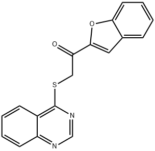 Ethanone, 1-(2-benzofuranyl)-2-(4-quinazolinylthio)- 구조식 이미지