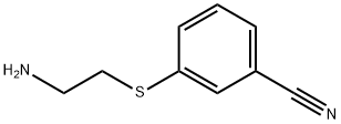 Benzonitrile, 3-[(2-aminoethyl)thio]- Structure