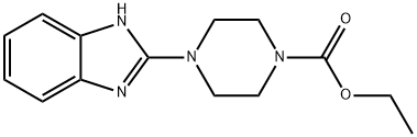 1-Piperazinecarboxylic acid, 4-(1H-benzimidazol-2-yl)-, ethyl ester 구조식 이미지