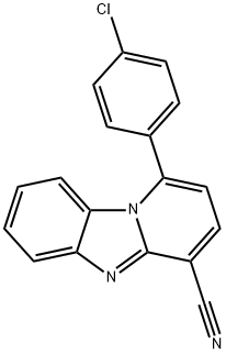 Pyrido[1,2-a]benzimidazole-4-carbonitrile, 1-(4-chlorophenyl)- Structure