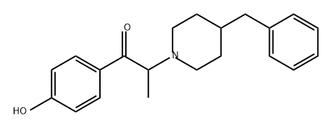 1-Propanone, 1-(4-hydroxyphenyl)-2-[4-(phenylmethyl)-1-piperidinyl]- Structure