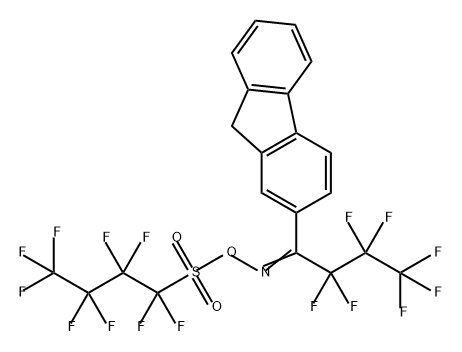 1-Butanone, 1-(9H-fluoren-2-yl)-2,2,3,3,4,4,4-heptafluoro-, O-[(1,1,2,2,3,3,4,4,4-nonafluorobutyl)sulfonyl]oxime 구조식 이미지