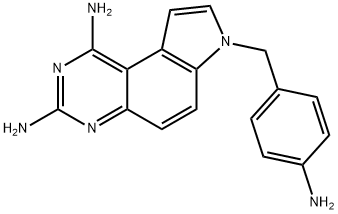 7H-Pyrrolo[3,2-f]quinazoline-1,3-diamine, 7-[(4-aminophenyl)methyl]- Structure