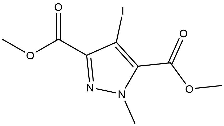 dimethyl 4-iodo-1-methyl-1H-pyrazole-3,5-dicarboxylate 구조식 이미지