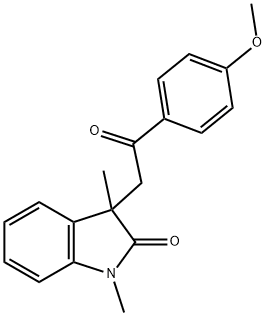 3-(2-(4-methoxyphenyl)-2-oxoethyl)-1,3-dimethylindolin-2-one Structure