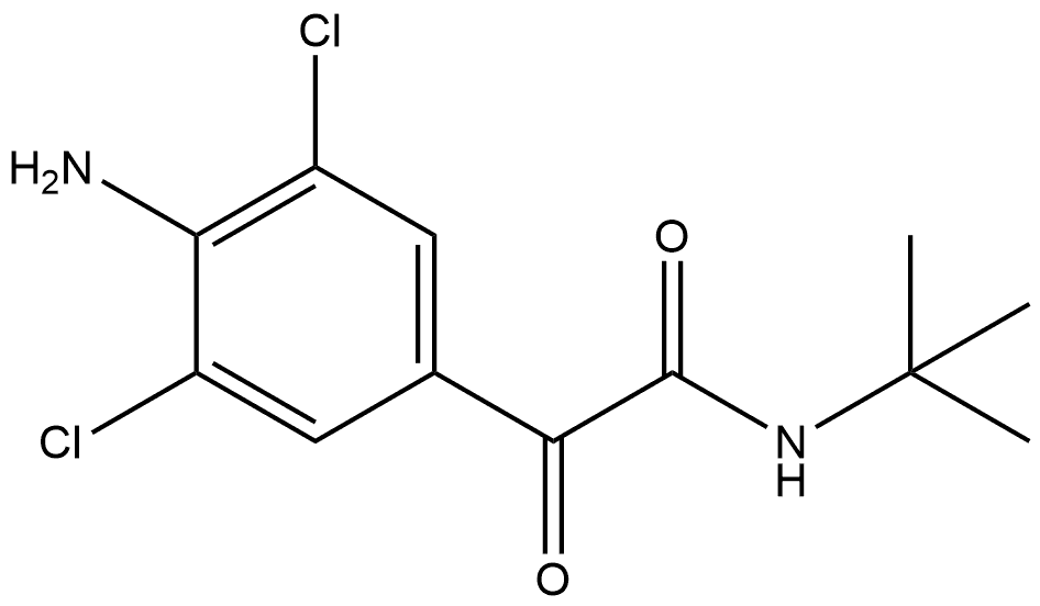 Benzeneacetamide, 4-amino-3,5-dichloro-N-(1,1-dimethylethyl)-α-oxo- Structure