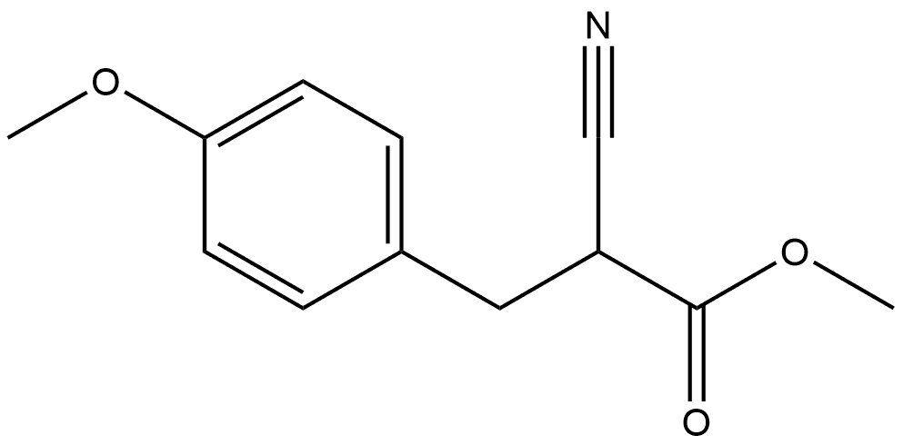 Benzenepropanoic acid, α-cyano-4-methoxy-, methyl ester Structure