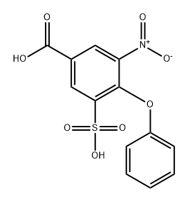 Benzoic acid, 3-nitro-4-phenoxy-5-sulfo- Structure