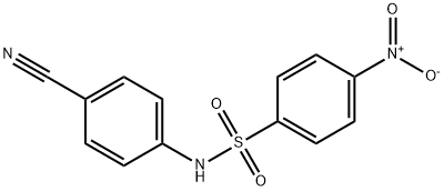 Benzenesulfonamide, N-(4-cyanophenyl)-4-nitro- Structure