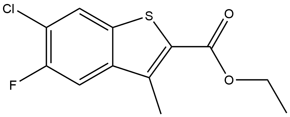 Ethyl 6-chloro-5-fluoro-3-methylbenzo[b]thiophene-2-carboxylate Structure