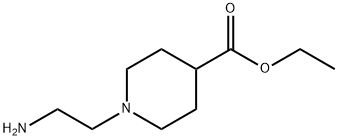 4-Piperidinecarboxylic acid, 1-(2-aminoethyl)-, ethyl ester Structure