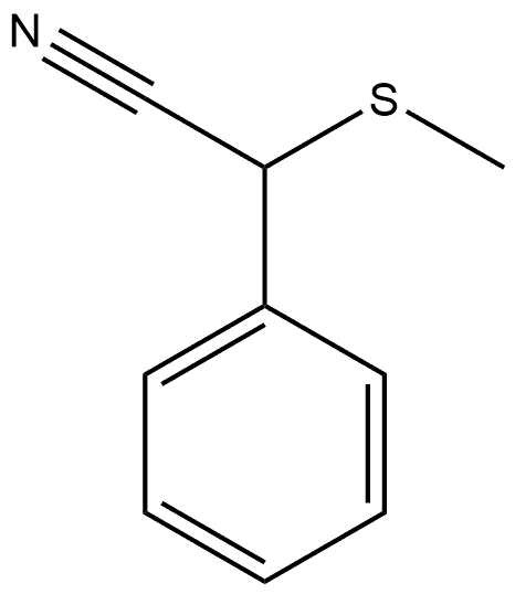 Benzeneacetonitrile, α-(methylthio)- Structure
