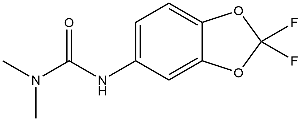 N'-(2,2-Difluoro-1,3-benzodioxol-5-yl)-N,N-dimethylurea Structure