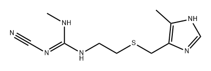 Guanidine, N''-cyano-N-methyl-N'-[2-[[(5-methyl-1H-imidazol-4-yl)methyl]thio]ethyl]-, (E)- (9CI) 구조식 이미지