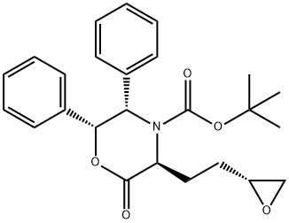 (3S,5S,6R)-2-Oxo-3-[2-(2R)-2-oxiranylethyl]-5,6-diphenyl-4-morpholinecarboxylic Acid tert-Butyl Ester Structure